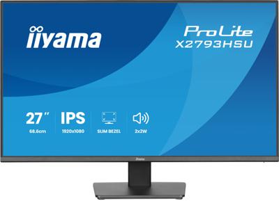 iiyama X2793HSU-B1-27, IPS, 1920x1080/120Hz, USB-hub, 1H1DP