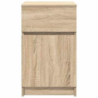 Nachtkastjes 2 st 39x35x65 cm bewerkt hout sonoma eikenkleurig