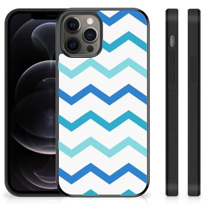 iPhone 12 Pro Max Bumper Case Zigzag Blauw iPhone 12 Pro Max Bumper Case Zigzag Blauw