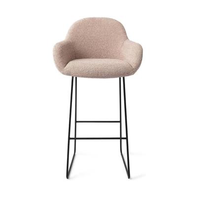 Jesper Home Barkruk 'Kushi' Slide Black, kleur Stone Haze (zithoogte 77cm)