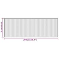 Vloerkleed rechthoekig 70x200 cm bamboe donkerbruin - thumbnail