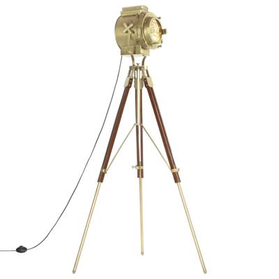 VidaXL Vloerlamp driepoot 193 cm massief mangohout