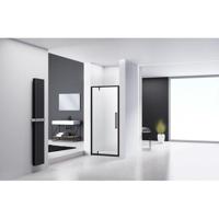 Van Rijn Products ST04 Nisdeur - 90x200cm - helder glas - dikte 6mm - zwart ST0410090KP - thumbnail