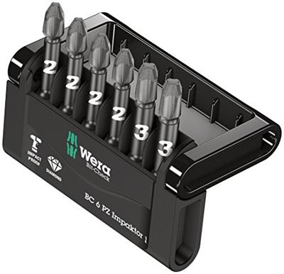 Wera Mini-Check Impaktor 3 05057692001 Bitset 6-delig Kruiskop Pozidriv Impactor technologie Wera Mini-Check Impaktor 3 05057692001 Bitset 6-delig Kruiskop Pozidriv Impactor technologie