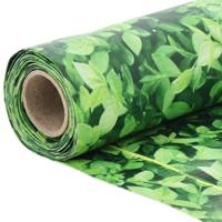 VidaXL Balkonscherm plantpatroon 500x75 cm pvc groen - thumbnail