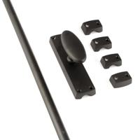 Hardbrass Raamespagnolet set 150cm - zwart - thumbnail