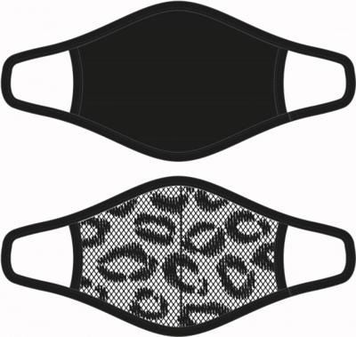 Beeren mondkapjes Lace dames Oeko Tex 100 2 stuks zwart