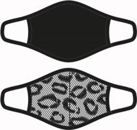 Beeren mondkapjes Lace dames Oeko Tex 100 2 stuks zwart - thumbnail