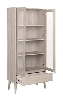 Bendt Vitrinekast 'Ebbe' kleur eiken whitewash