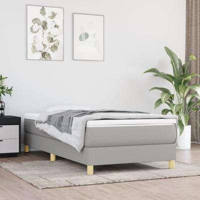 Boxspring bed 90x190 cm stof lichtgrijs