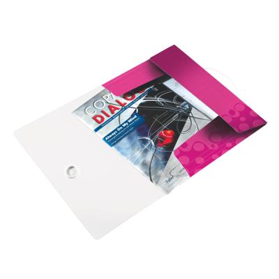 Leitz WOW elastomap met 3 kleppen, uit PP, ft A4, roze