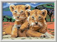 Ravensburger creart serie D little lion cubs - thumbnail