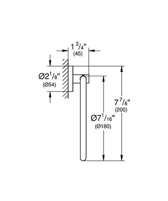 Handdoekring Grohe Essentials Hard Graphite Geborsteld - thumbnail