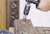 Wolfcraft Nylon-penseelborstel | Rood | 6-kant schacht | Ø25mm | 1 stuk - 1510000 - thumbnail