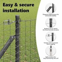 VidaXL Afrasteringspaal 13 pcs grijs staal - thumbnail