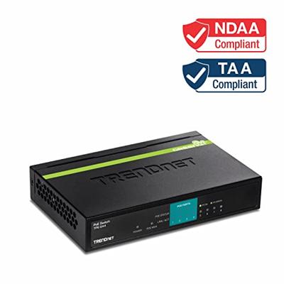 TRENDnet TPE-S44 8-Port 10/100Mbps PoE Switch, 4 x 10/100, 4 x 10/100 PoE, 802.3af, 30 W PoE vermogen