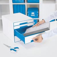 Leitz ladenblok WOW, 4 laden, wit/blauw - thumbnail