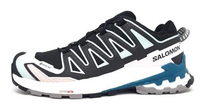 Salomon XA PRO 3D V9 GORE-TEX Lage Wandelschoen Dames Black/Bleached Aqua/Harbor Blue 5,5 (39)
