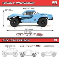 Arrma Fury Mega 550 2WD Short Course Truck RTR - Blauw (incl. accu & lader) - thumbnail