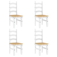 5-delige Eethoek Panama massief grenenhout wit - thumbnail