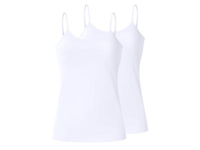 esmara Set van 2 dames spaghettitops (Wit, L (44/46))