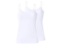 esmara Set van 2 dames spaghettitops (Wit, L (44/46)) - thumbnail