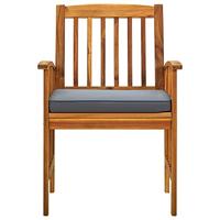 9-delige Tuinset met kussens massief acaciahout - thumbnail