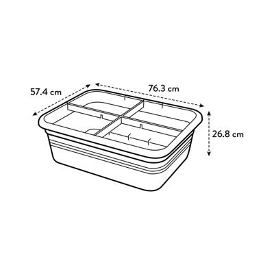 Elho Green Basics Jardin De Cultivation L bloembak - Zwart - L 76 x B 57 x H 27 cm - buiten kweken en oogsten - 100% gerecycled