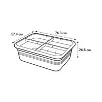 Elho Green Basics Jardin De Cultivation L bloembak - Zwart - L 76 x B 57 x H 27 cm - buiten kweken en oogsten - 100% gerecycled - thumbnail