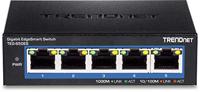 TRENDnet, TEG-S50ES, 5-poorts gigabit EdgeSmart Switch, desktop switch, wandmontage, compact, - thumbnail