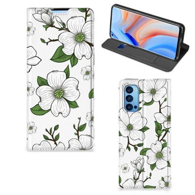 OPPO Reno4 Pro 5G Smart Cover Dogwood Flowers OPPO Reno4 Pro 5G Smart Cover Dogwood Flowers