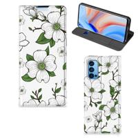 OPPO Reno4 Pro 5G Smart Cover Dogwood Flowers - thumbnail