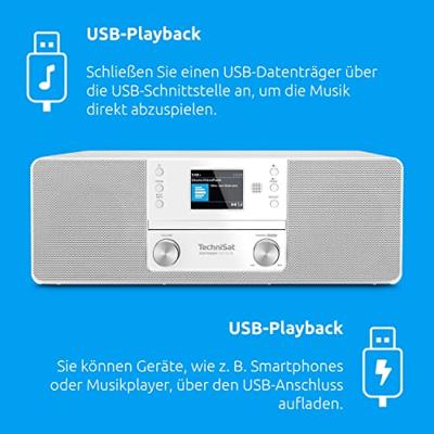 TechniSat Digitradio 370 CD BT DAB radio Wit - thumbnail
