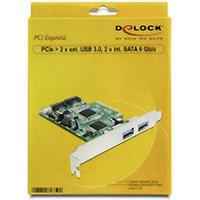 DeLOCK PCIe Card naar 2 x external USB 3.0/2 x internal SATA 6 Gb/s controller - thumbnail