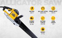 DeWALT DWE397 Alligatorzaag 1700W 430mm - thumbnail