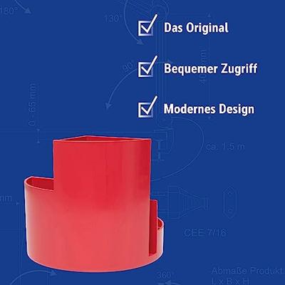 MAUL bureauorganizer pennenbak Roundbox Ø14x12.5cm, 7-vaks, 85% gerecycled kunststof rood