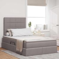 Opslag bed met matras met opslag Taupe 120 x 200 cm Nep Leer - thumbnail