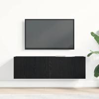 TV-kasten Zwart eiken 100 x 30 x 30 cm Bewerkt hout - thumbnail