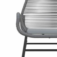 9-delige Tuinset met kussens poly rattan glas grijs - thumbnail