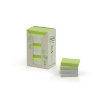 Post-it recycled notes Nature, 100 vel, ft 38 x 51 mm, pak van 24 blokken, geassorteerde kleuren - thumbnail