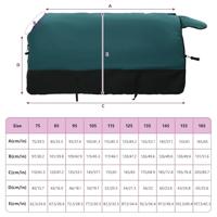 VidaXL Paardendeken donkergroen en zwart 85 cm polyester - thumbnail