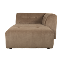 HKliving Vint bank right divan Corduroy Rib Brown - thumbnail