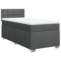 Boxspring met matras stof donkergrijs 180x200 cm - thumbnail