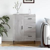 Dressoir 69,5x34x90 cm bewerkt hout grijs sonoma eikenkleurig - thumbnail