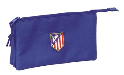 Pennenetui met 3 vakken Atlético Madrid Donkerblauw 22 x 12 x 3 cm