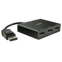 LINDY 38429 DisplayPort Converter [1x DisplayPort stekker - 3x DisplayPort bus] Zwart - thumbnail