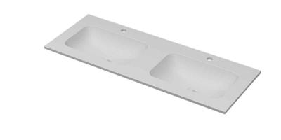 Wastafel INK Aspekt 1200x450x15 mm Mat wit 0207261