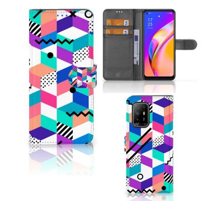 OPPO Reno5 Z | A94 5G | Book Case | Blokken Kleurrijk