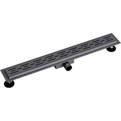 Douchegoot met Rooster - Leoni Trun - 50cm - Vloerflens - RVS - Gunmetal Grijs