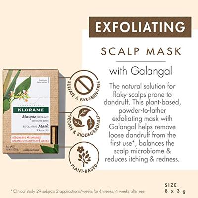 Klorane Masque-poudre traitant au Galanga 8x3gr